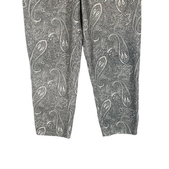 Kate Hill Gray Abstract Paisley Cotton Blend Dress Pants Women Sz 6 - Picture 4 of 10